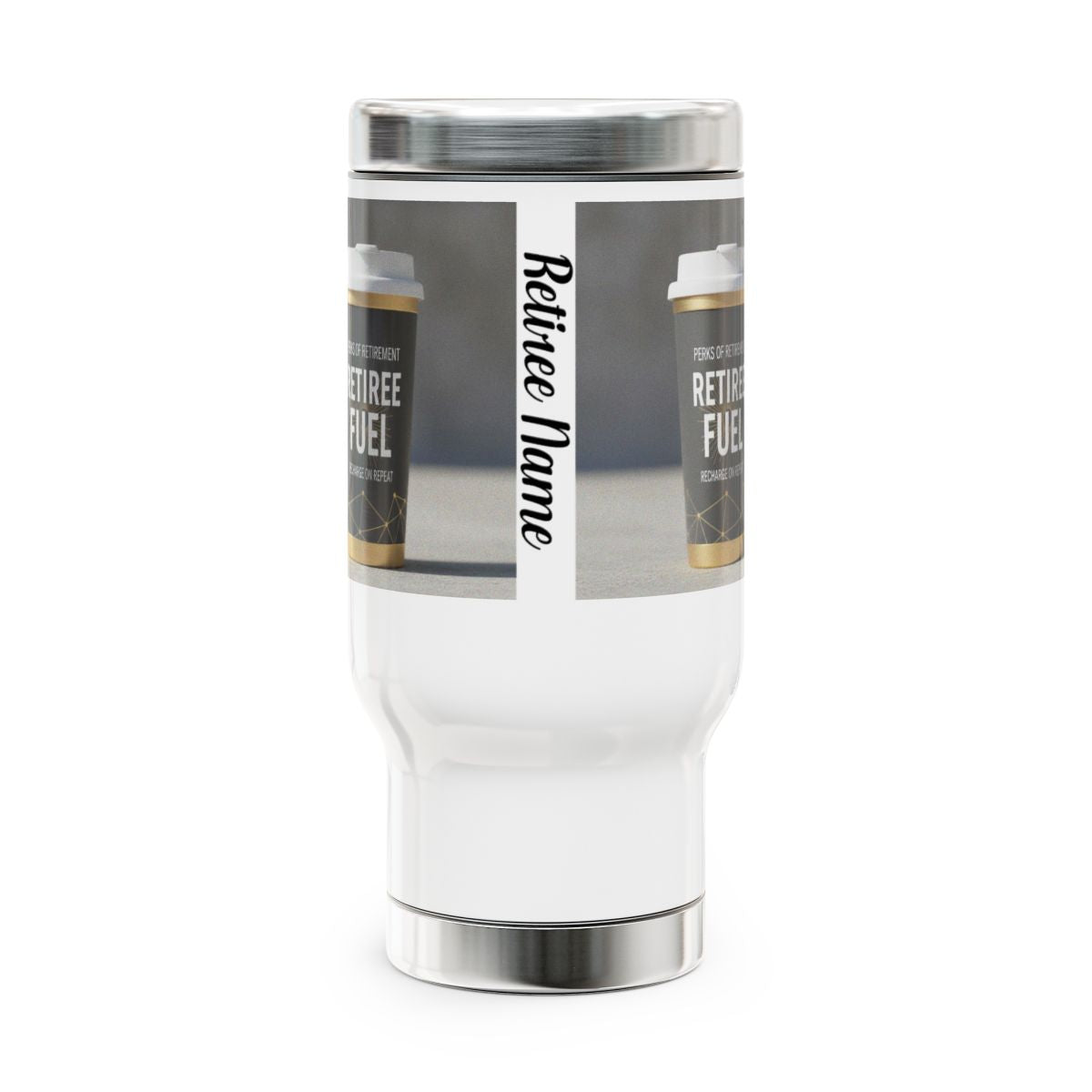 Personalized Retiree Fuel Tumbler with Custom Name