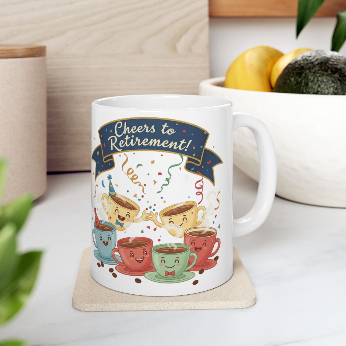 Cheers to Retirement Fun Festive Celebratory Mug