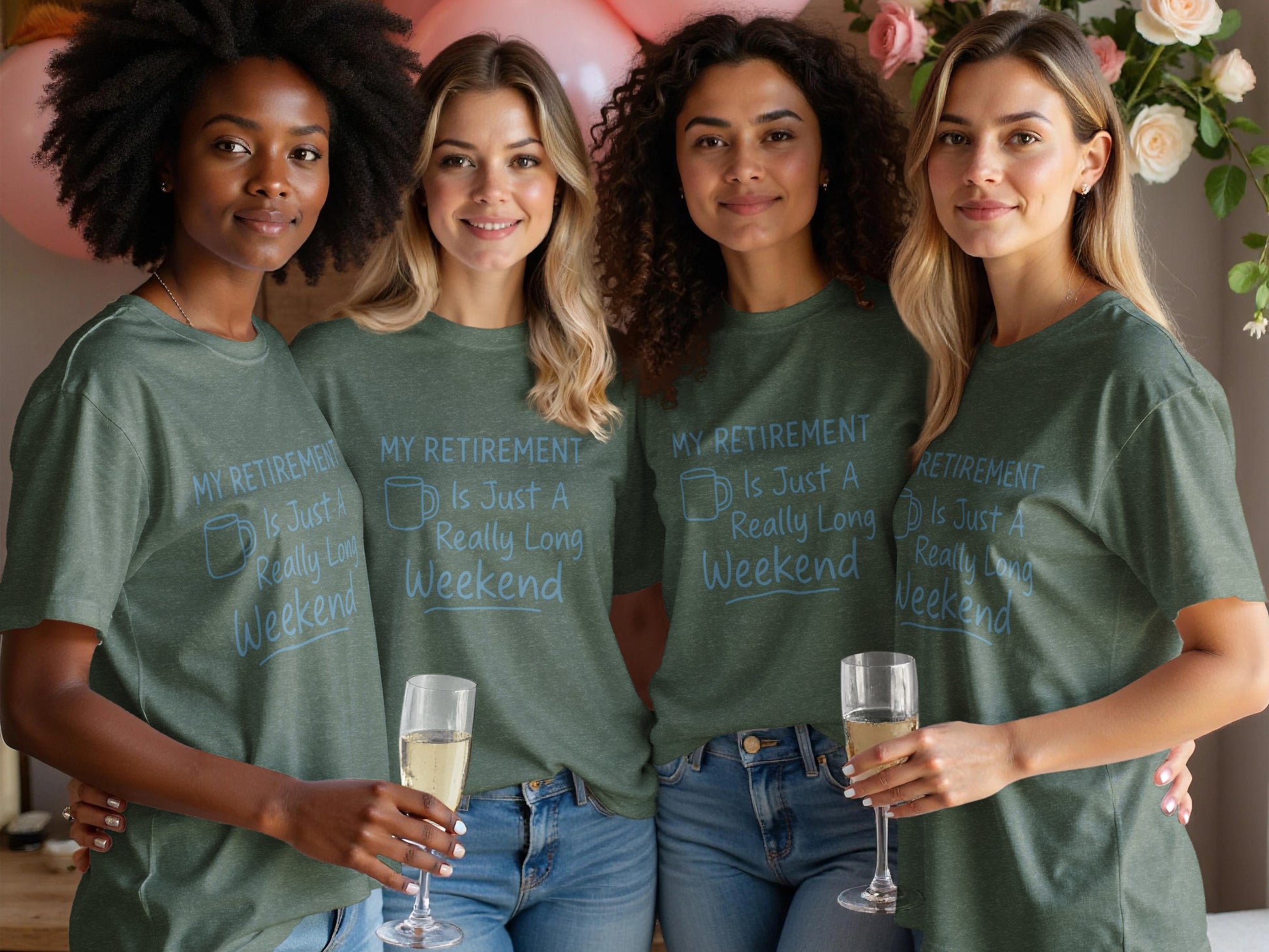 MY RETIREMENT IS JUST A REALLY LONG WEEKEND | Dark Heather Color Bella T-Shirts - Retiree Gifts Retirement Party
