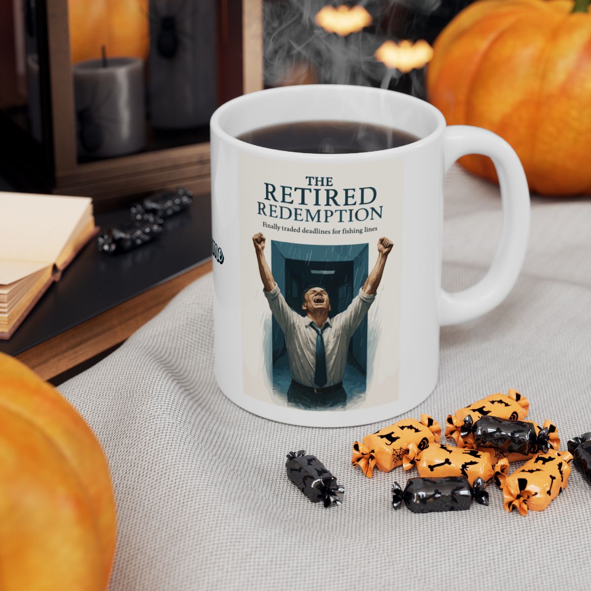 The Retired Redemption | Finally traded deadlines | Personalized Microwavable Ceramic Mugs 11oz 15oz 20oz - Retiree Gifts Retirement Party