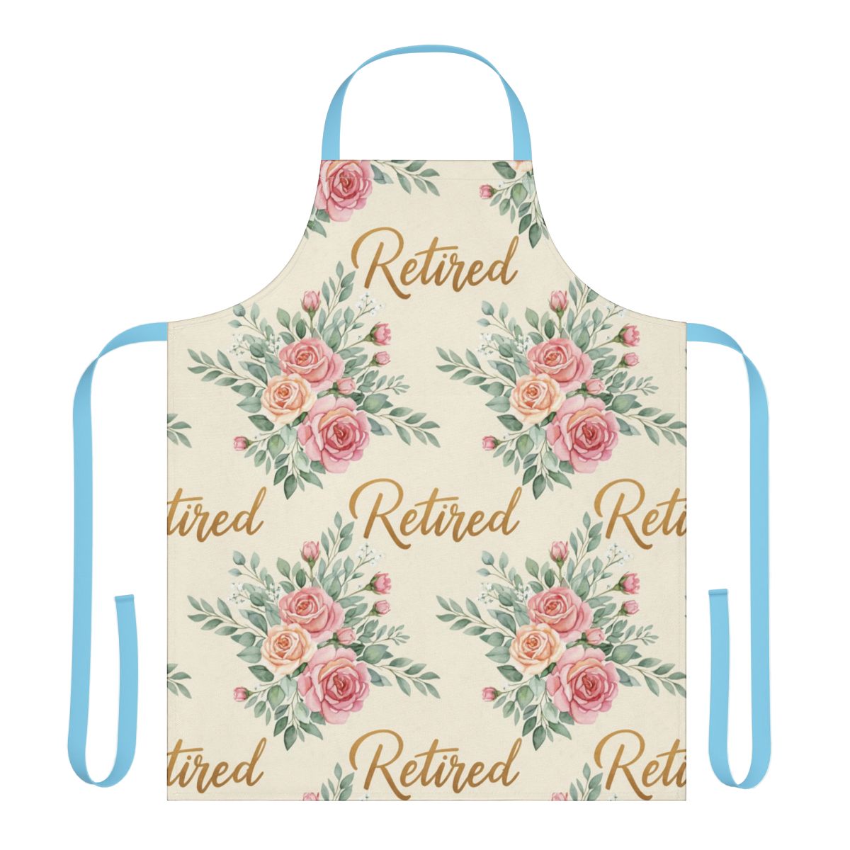 Retired Floral Design Apron for Kitchen Tasks