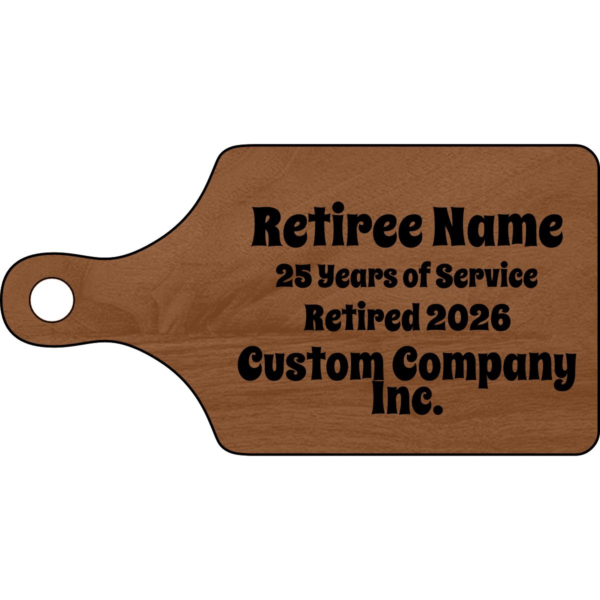 Retiree Name Custom Engraved Wooden Cutting Board