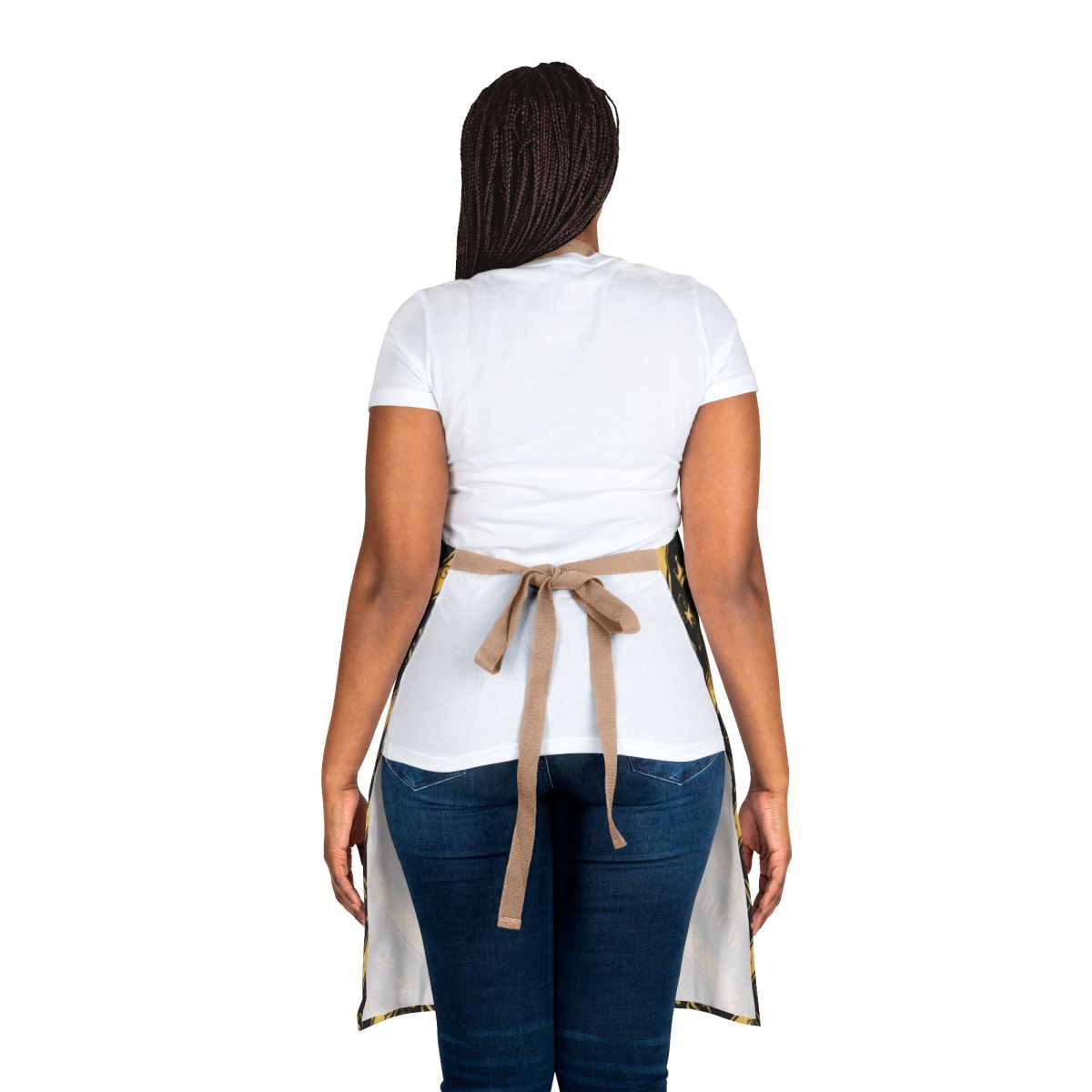 Stylish Women's Back View Long Apron for Cooking