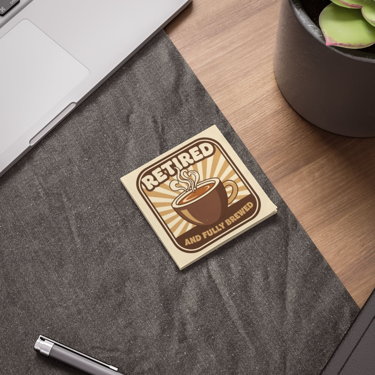 Retired and Fully Brewed Coffee Coaster Product