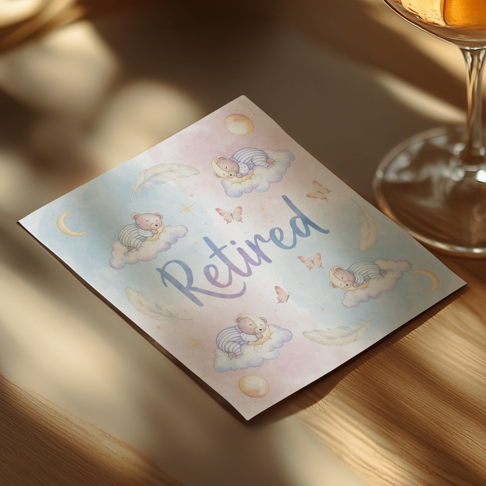 Retired Baby Sleeping on Clouds Art Print