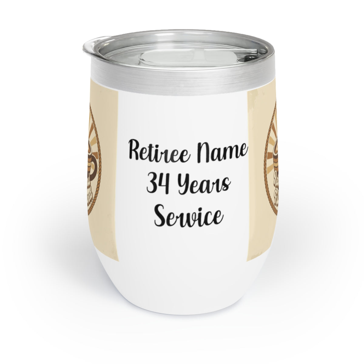 Retiree Name 34 Years Service Tumbler