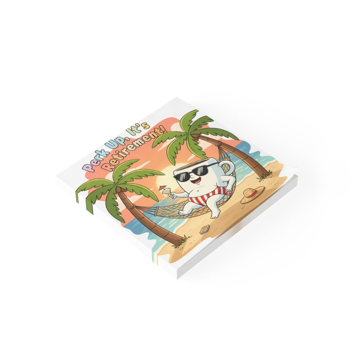 Relaxing Cartoon Character Beach Scene Art Print