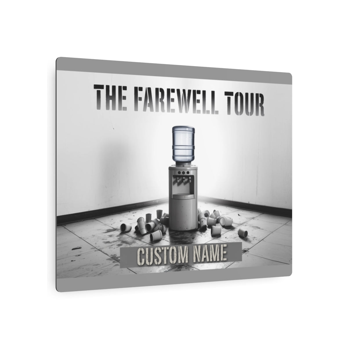 Personalized The Farewell Tour Water Cooler Metal Art Sign - Retiree Gifts Retirement Party