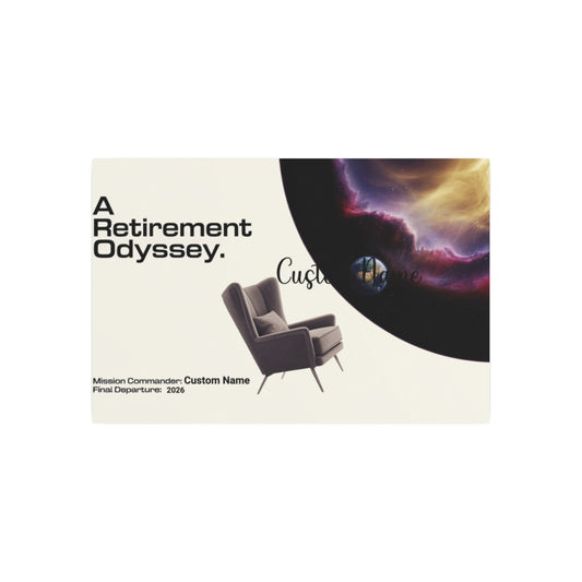 A Retirement Odyssey Personalized Metal Art Sign Gift - Retiree Gifts Retirement Party