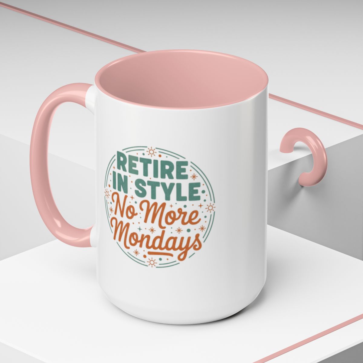 Retire in Style No More Mondays | Retirement Mug | Gold Silver Black or Access Mugs - Retiree Gifts Retirement Party