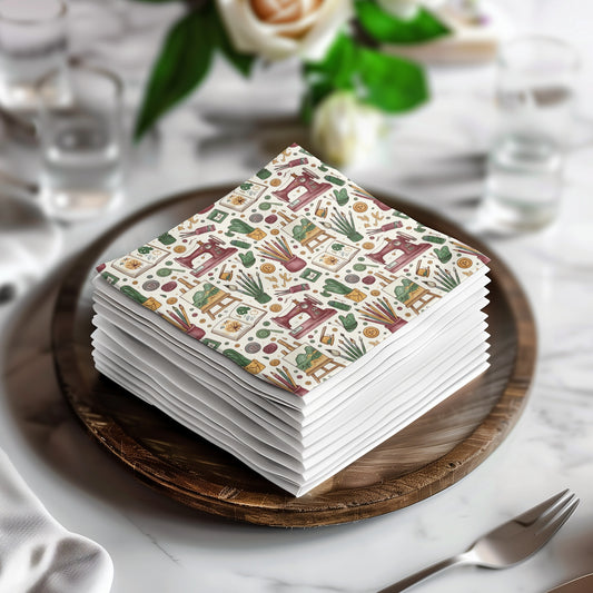 Rustic Farmhouse Kitchen Themed Decorative Napkins
