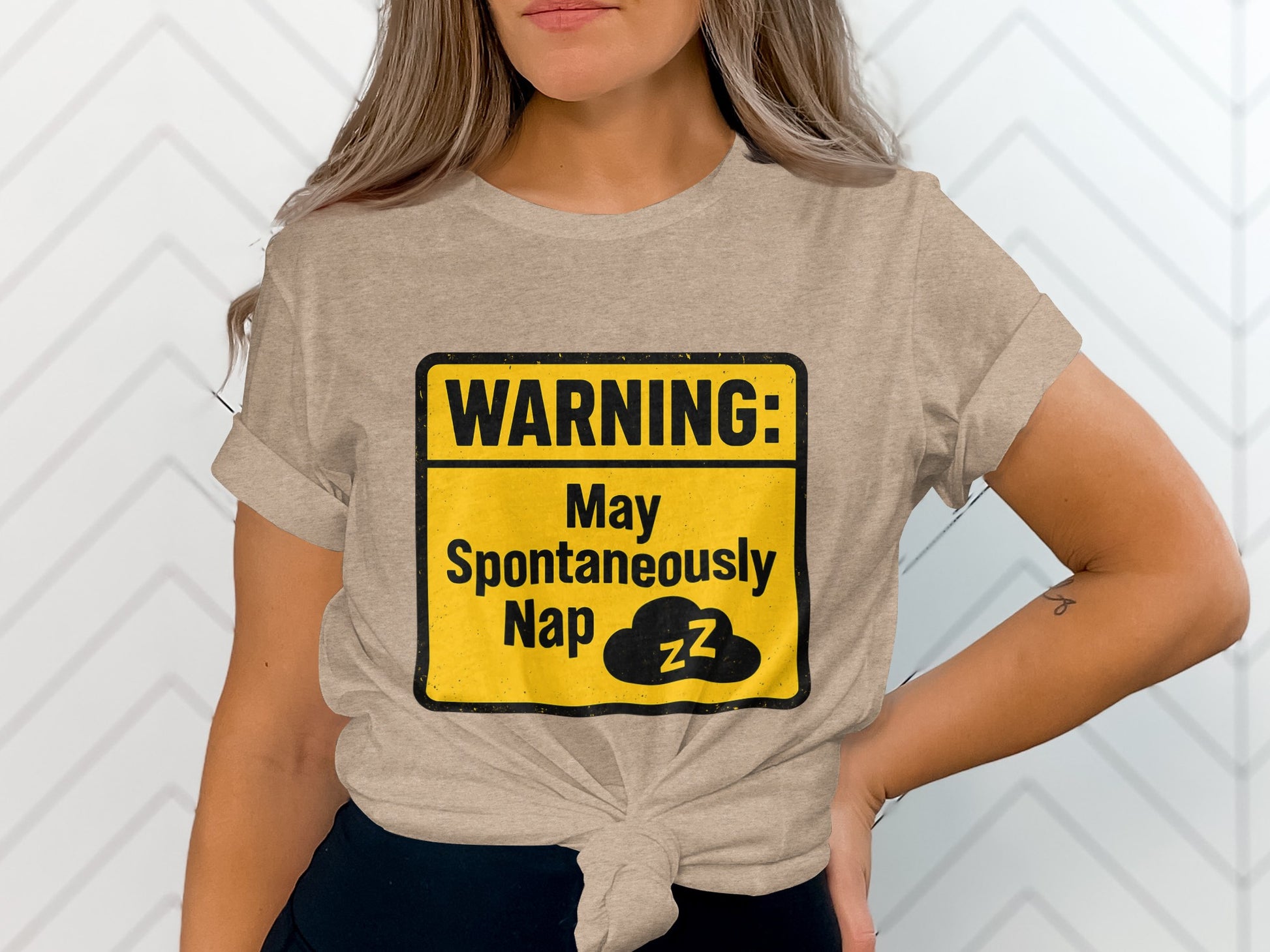 Warning May Spontaneously Nap Funny | A Caution | Retirement Personalized Soft Color Bella T-Shirts - Retiree Gifts Retirement Party