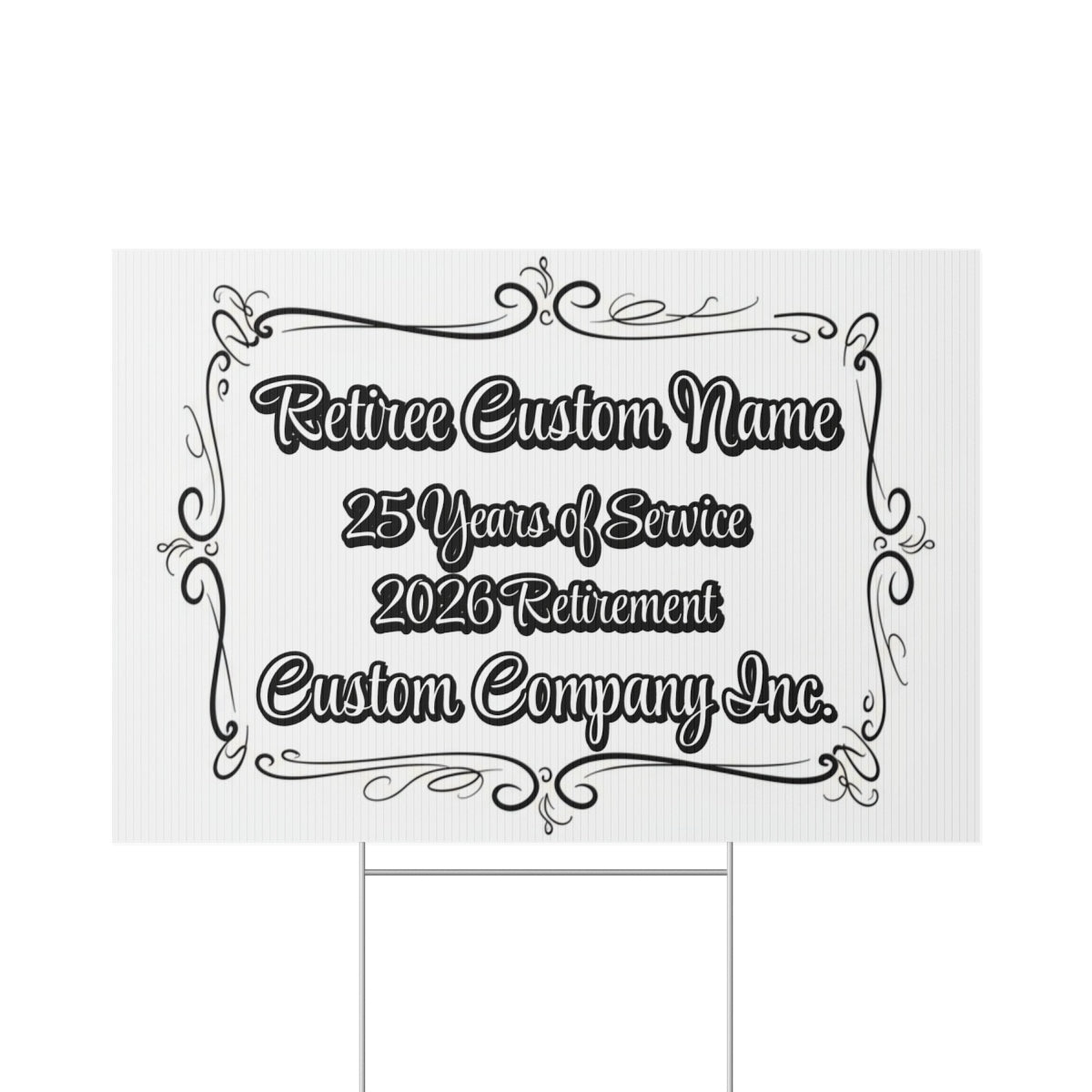 Retiree Custom Name Personalized Retirement Yard Sign product