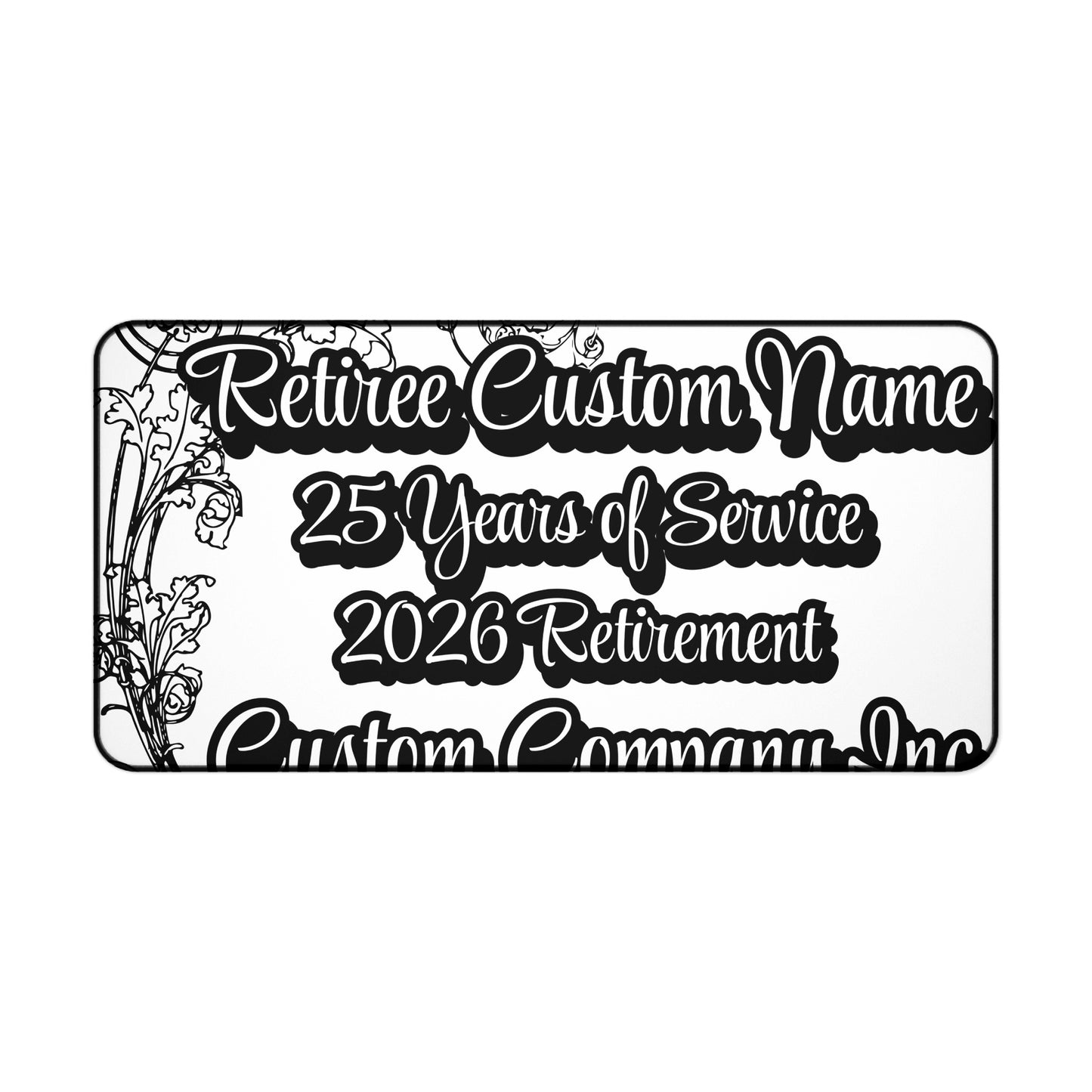Personalized Retirement Plaque for 25 Years of Service