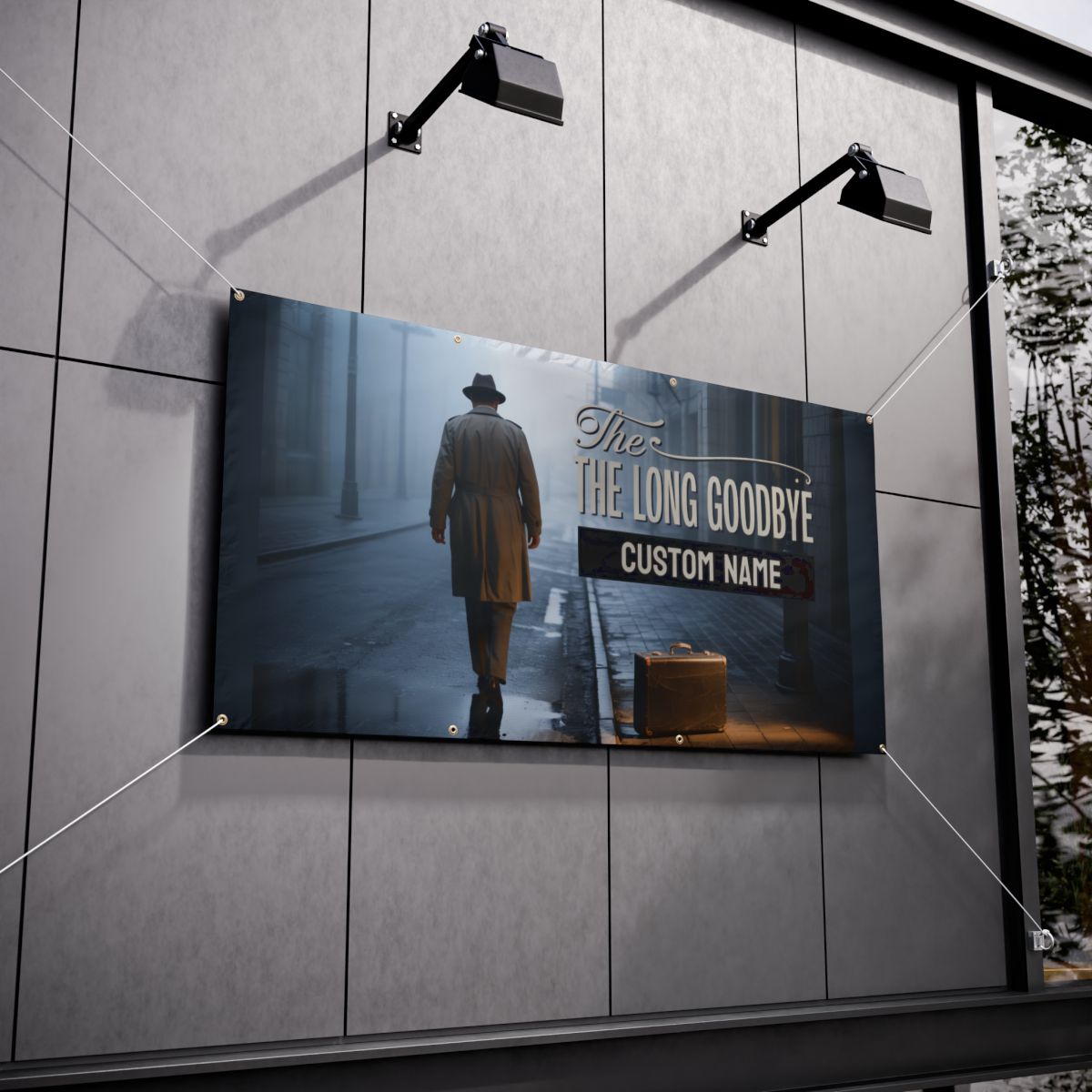 The Long Goodbye Dramatic Scene Graphic Design Vinyl Banner or Yard Sign - Retiree Gifts Retirement Party