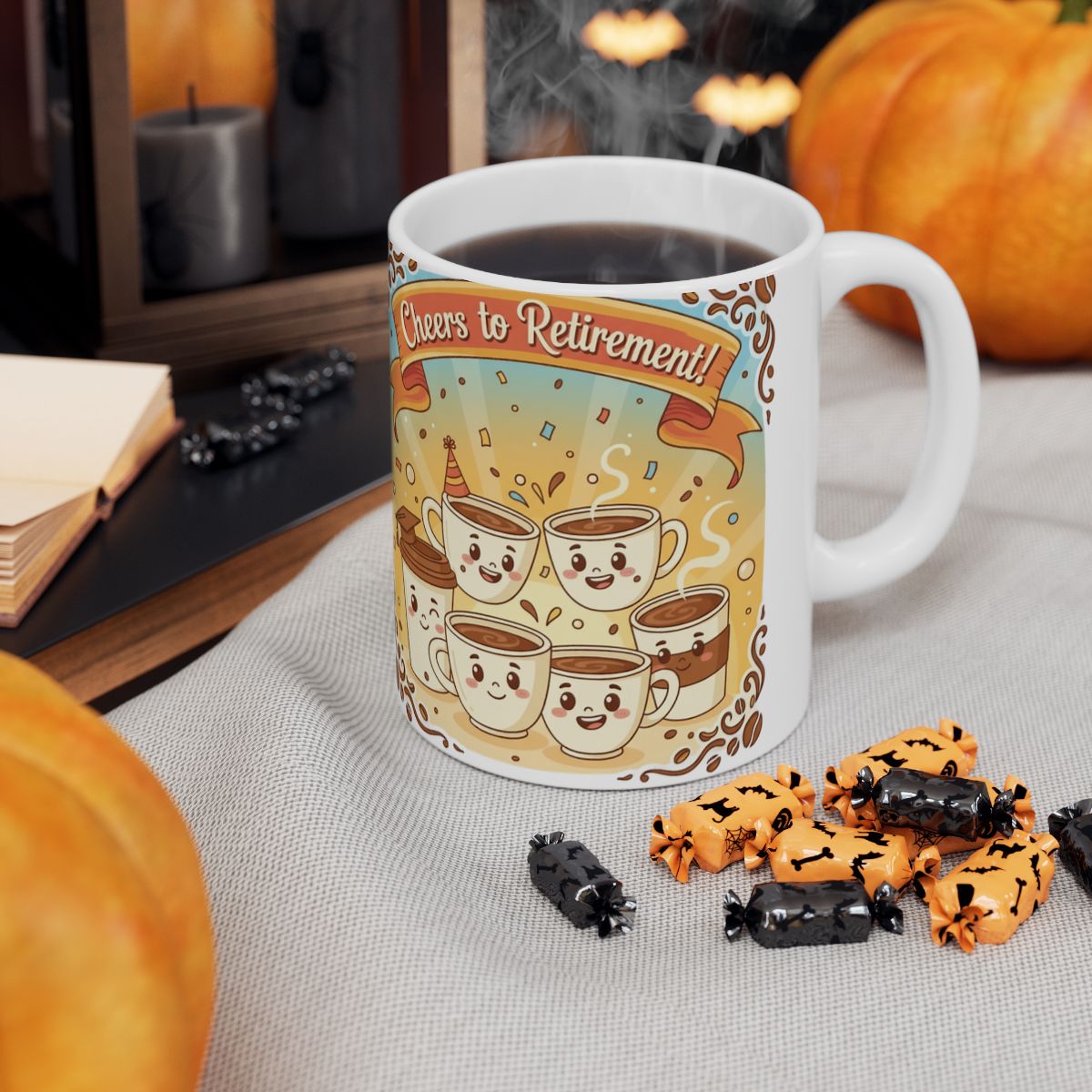 Cheers to Retirement Halloween Themed Mug