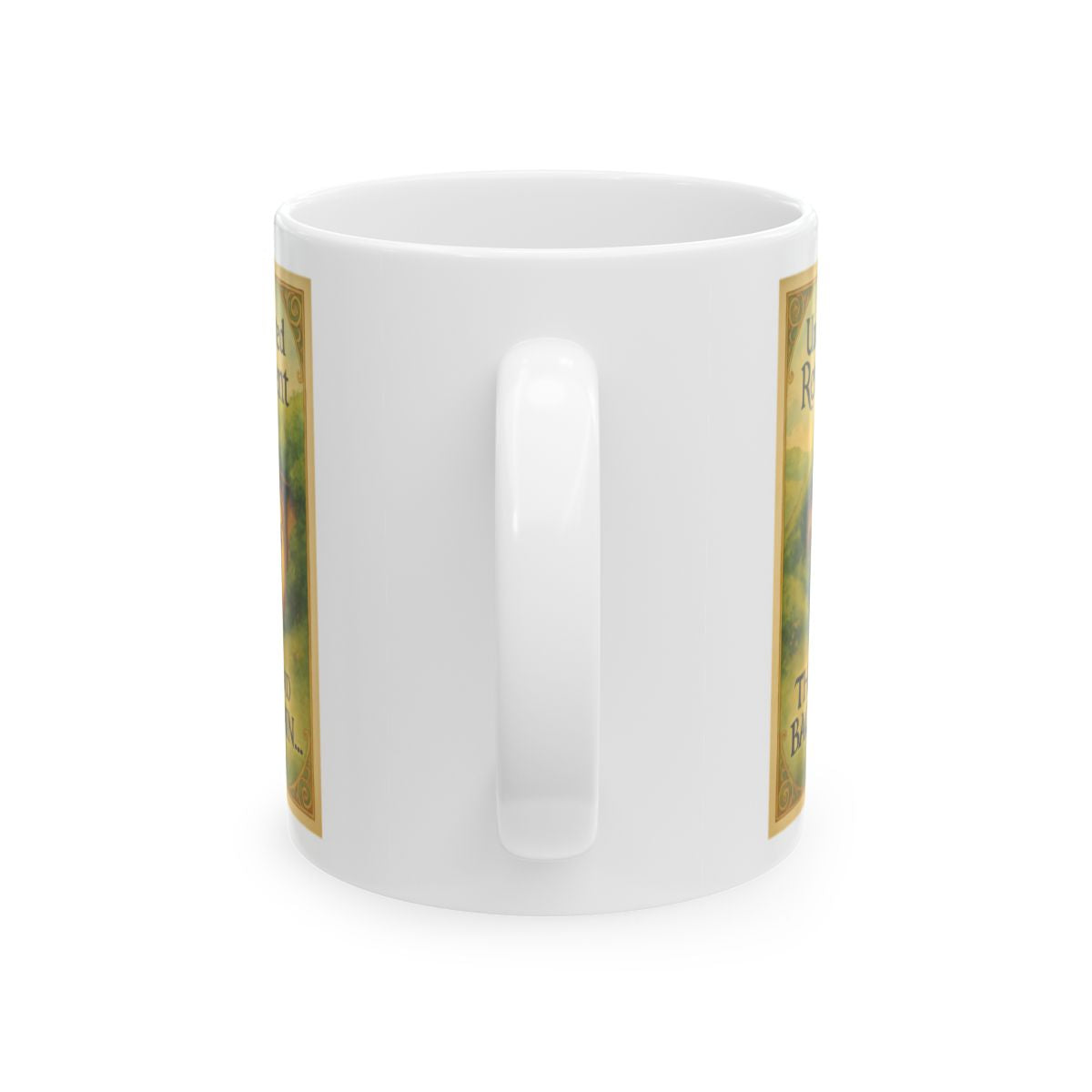Vintage Art Print Mug with Inspirational Quote