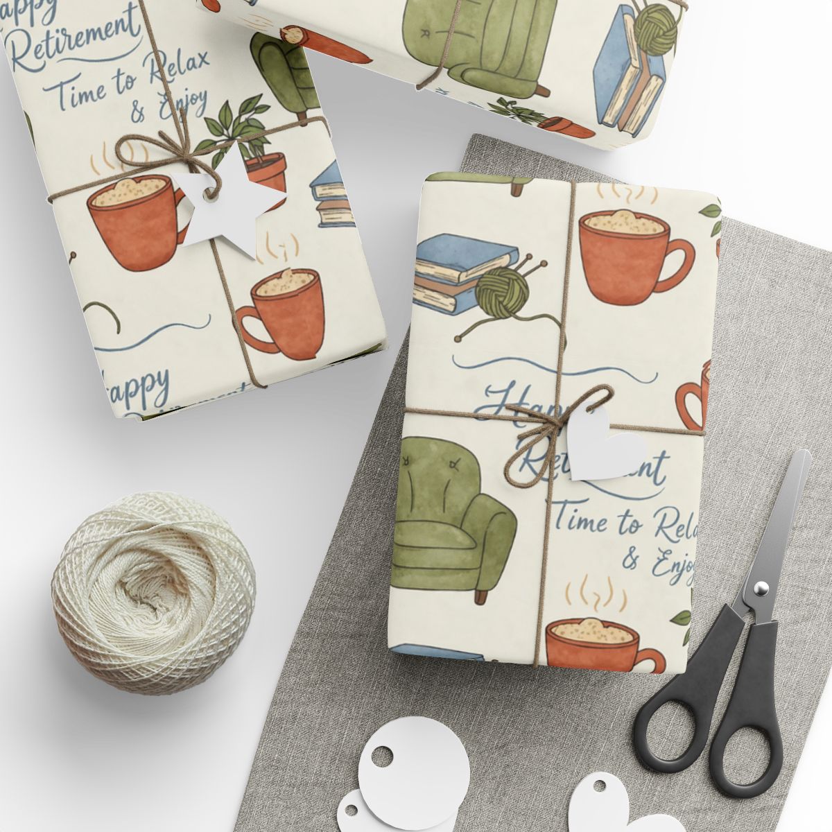 Happy Retirement Wrapping Paper for Special Occasions