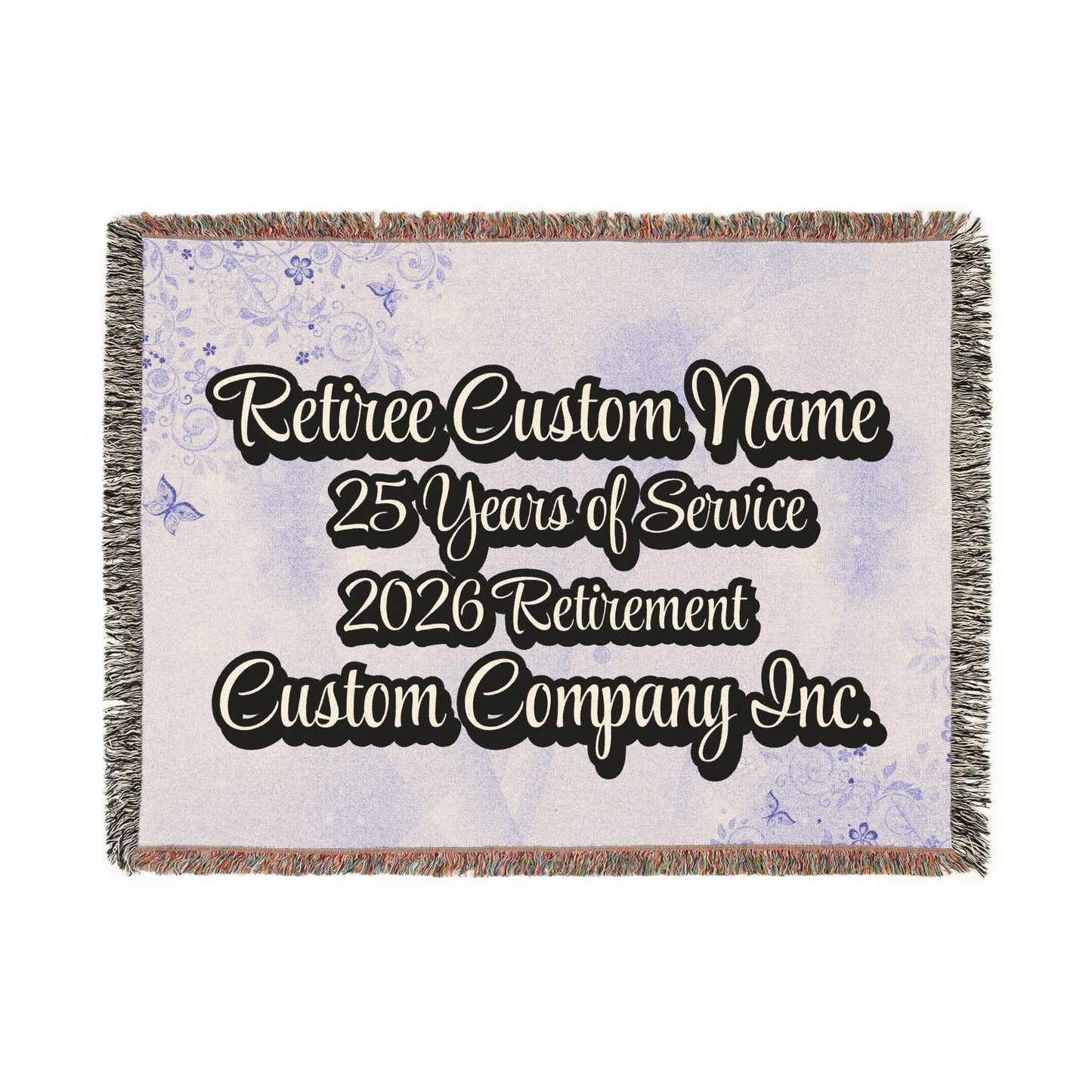 Custom 2026 Retirement 25 Years of Service Blanket product type