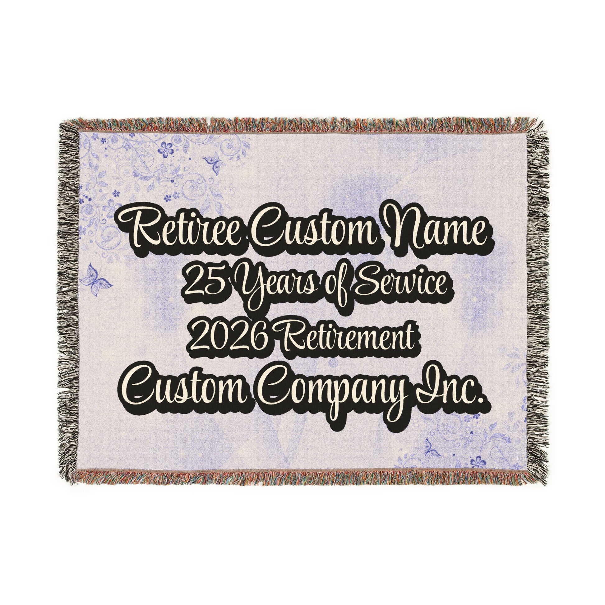 Custom 2026 Retirement 25 Years of Service Blanket product type
