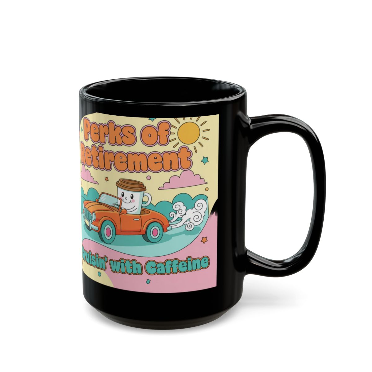 Humorous Perks of Retirement Mug for Coffee Lovers