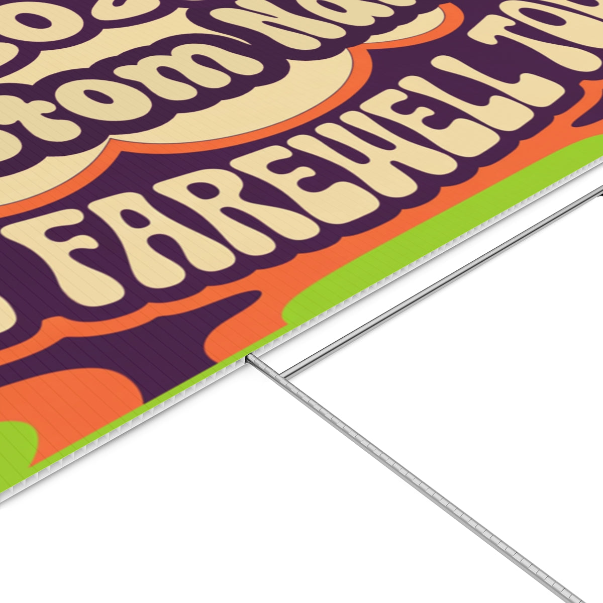 Psychedelic Farewell Tour Bold Retro Colors Vinyl Banner or Yard Sign - Retiree Gifts Retirement Party