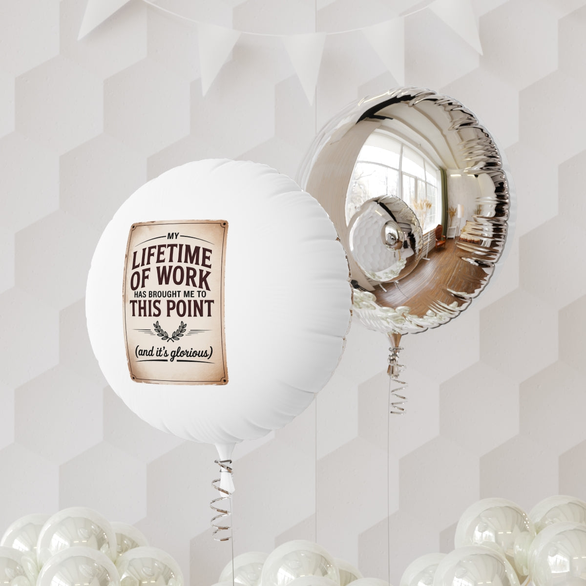 My Lifetime Of Work 22in or 11in Mylar Ballons - Retiree Gifts Retirement Party