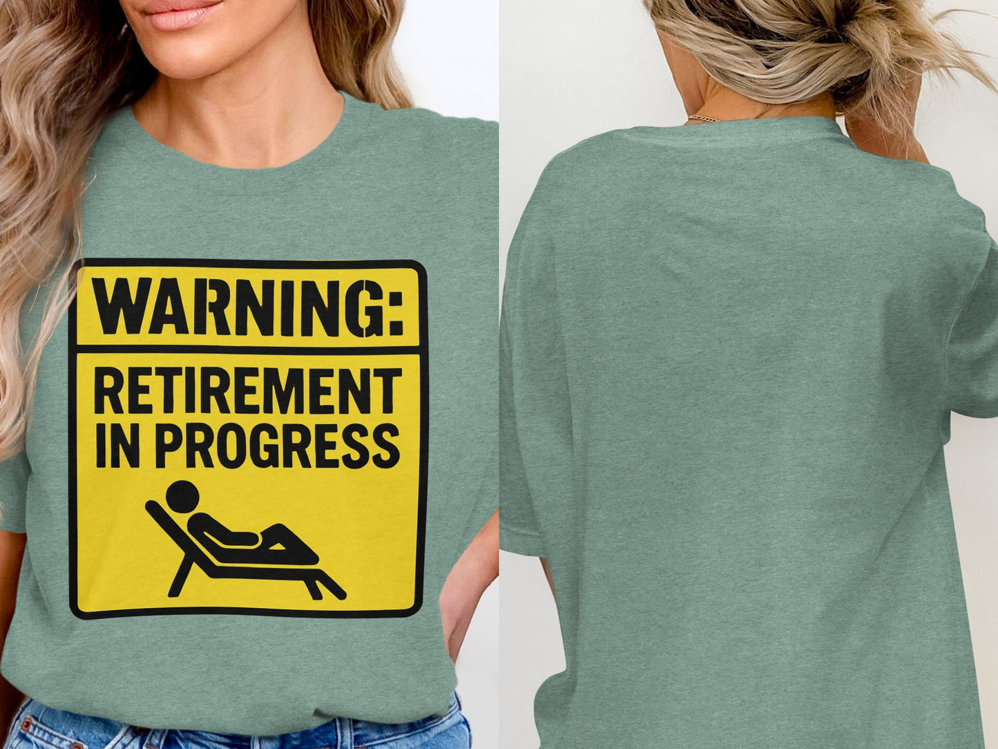 WARNING Retirement in Progress | The Golden Years Await | The Perfect Retirement Gift Soft Color Bella T-Shirts - Retiree Gifts Retirement Party