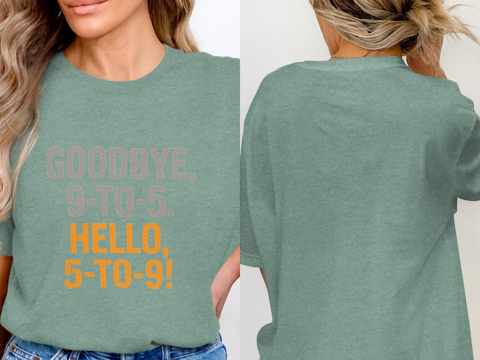 Goodbye 9-To-5 Hello 5-To-9 | Retirement Is Here | A Soft Color Bella T-Shirts - Retiree Gifts Retirement Party