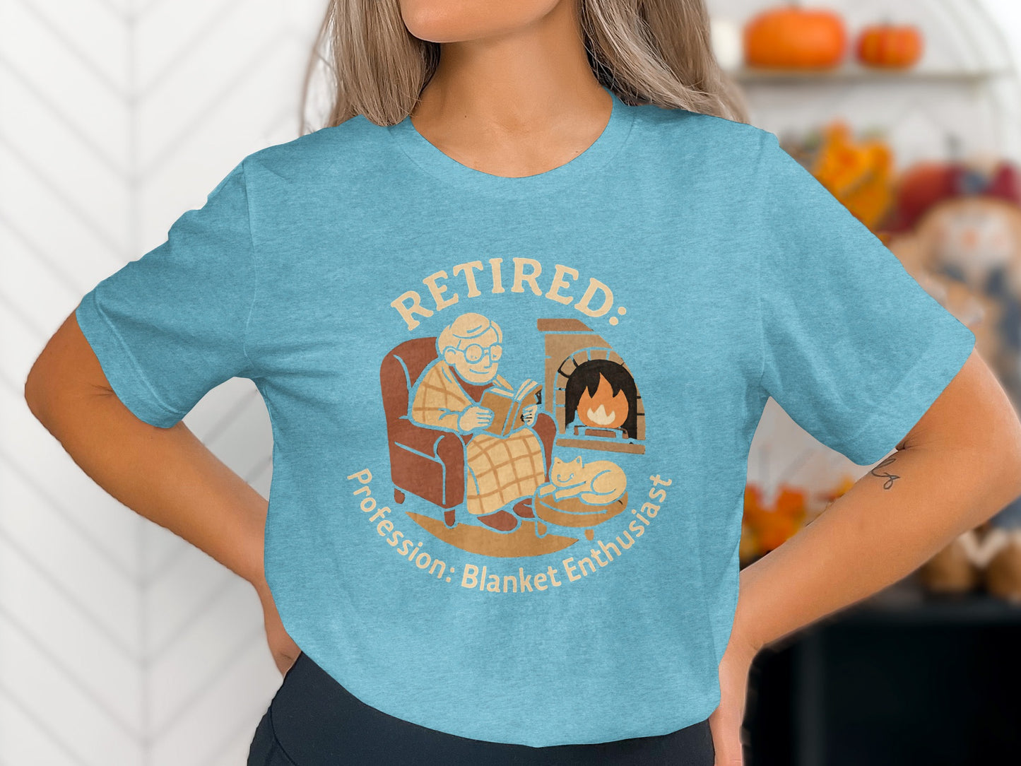 Retired Profession Blanket Enthusiast | Personalized | Perfect Soft Color Bella T-Shirts - Retiree Gifts Retirement Party