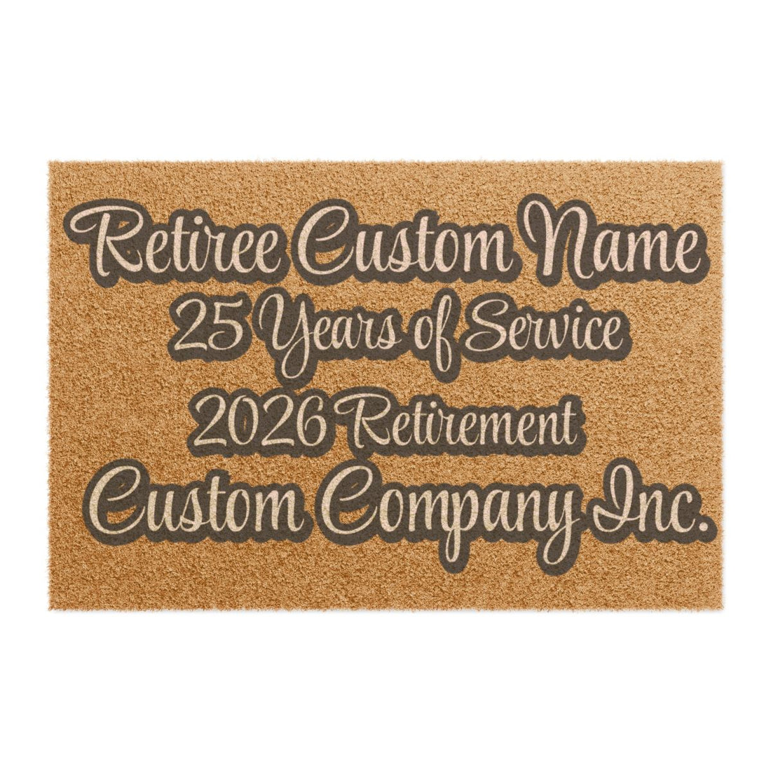 Personalized Retirement Custom Name Door Mat