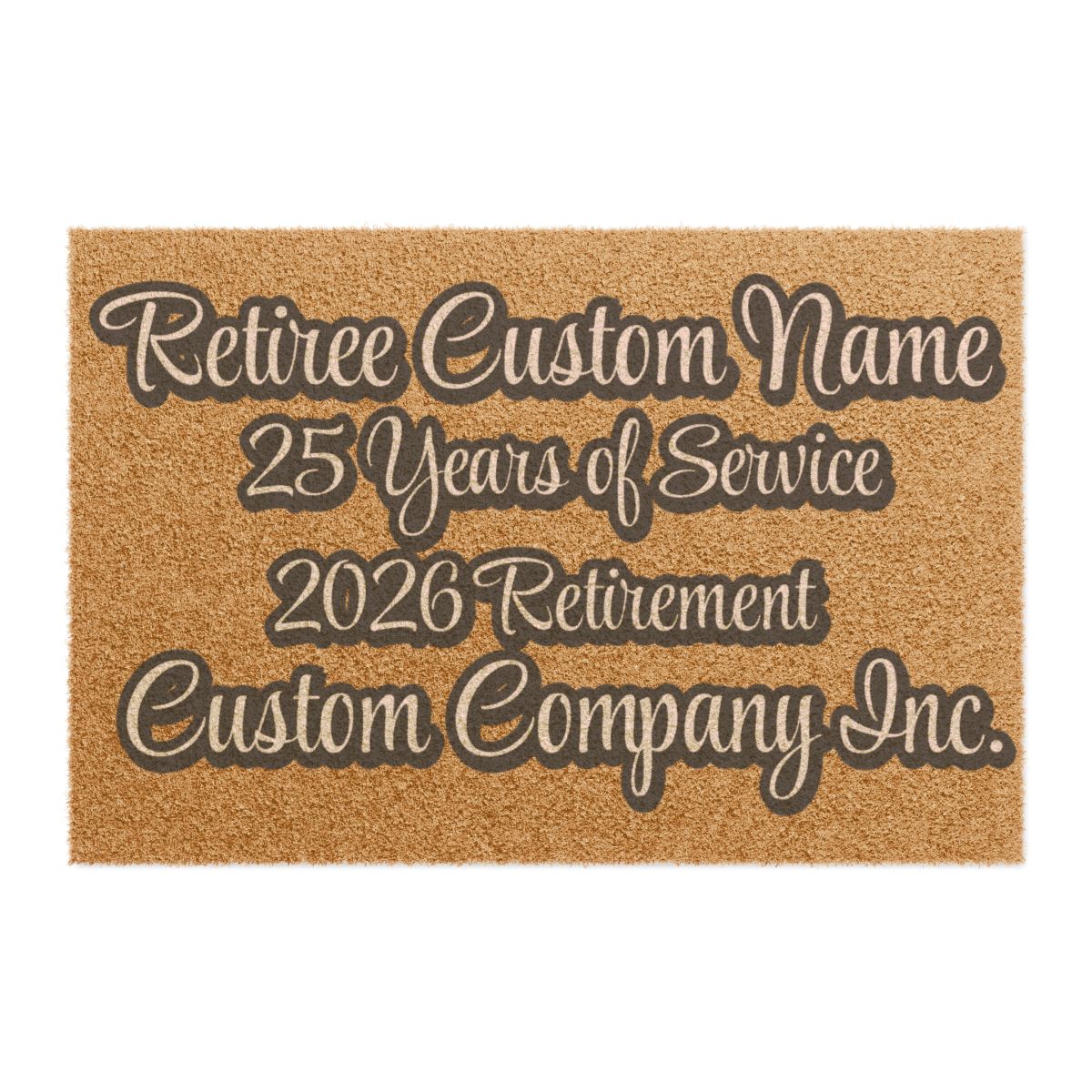 Personalized Retirement Custom Name Door Mat