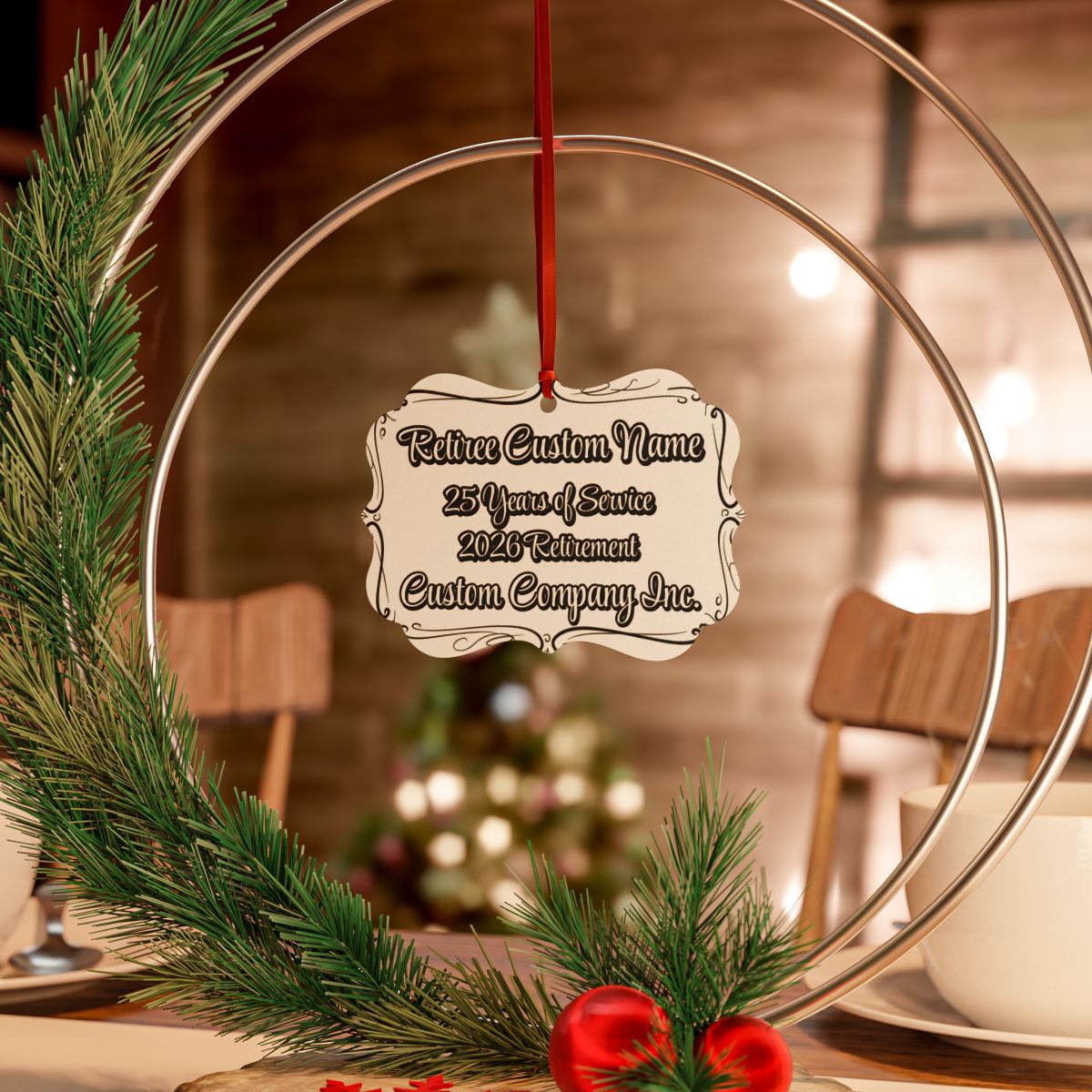 Personalized 2023 Retirement 25 Years of Service Ornament
