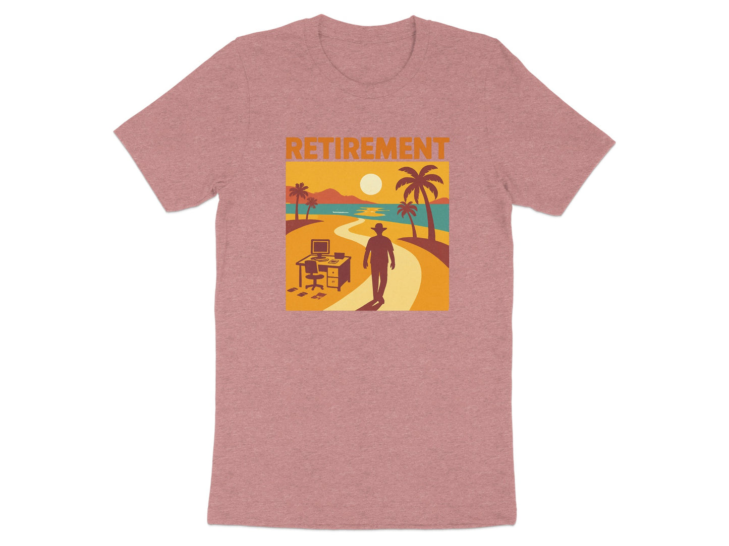 Retirement Graphic Design | A New Path Beckons | Soft Color Bella T-Shirts - Retiree Gifts Retirement Party