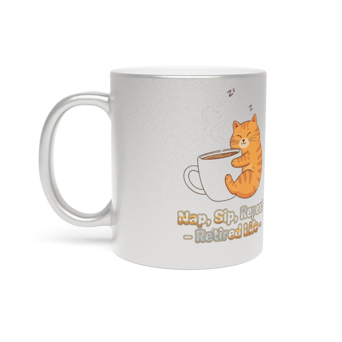Nap Sip Repeat Retired Life Cat Mug Gift Fun Coffee