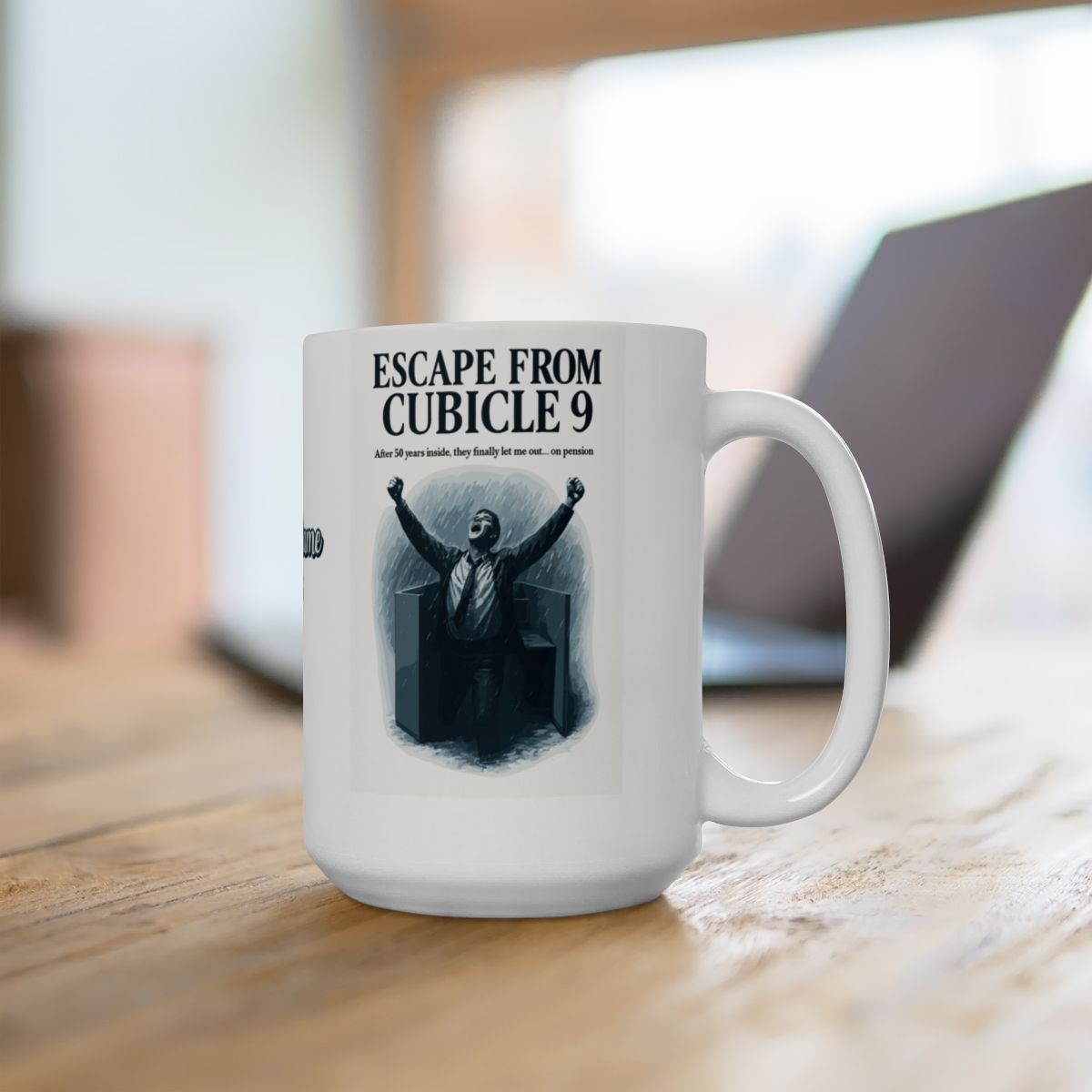 Escape From Cubicle 9 After 50 Years | The Pension | Personalized Microwavable Ceramic Mugs 11oz 15oz 20o - Retiree Gifts Retirement Party