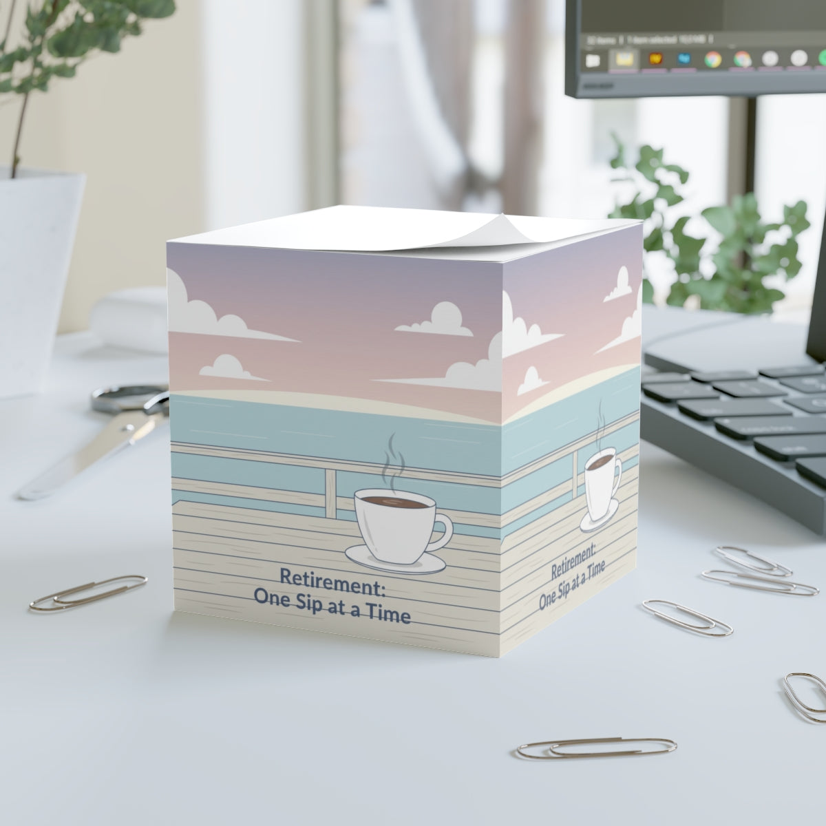 Retirement One Sip at a Time Motivational Box