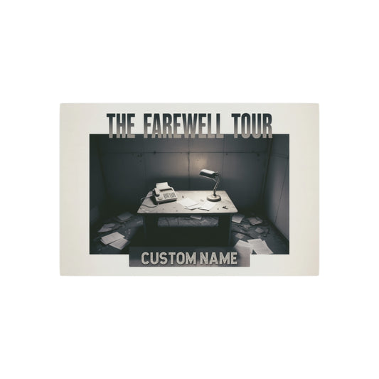 The Farewell Tour Personalized Retirement Gift Metal Art Sign - Retiree Gifts Retirement Party