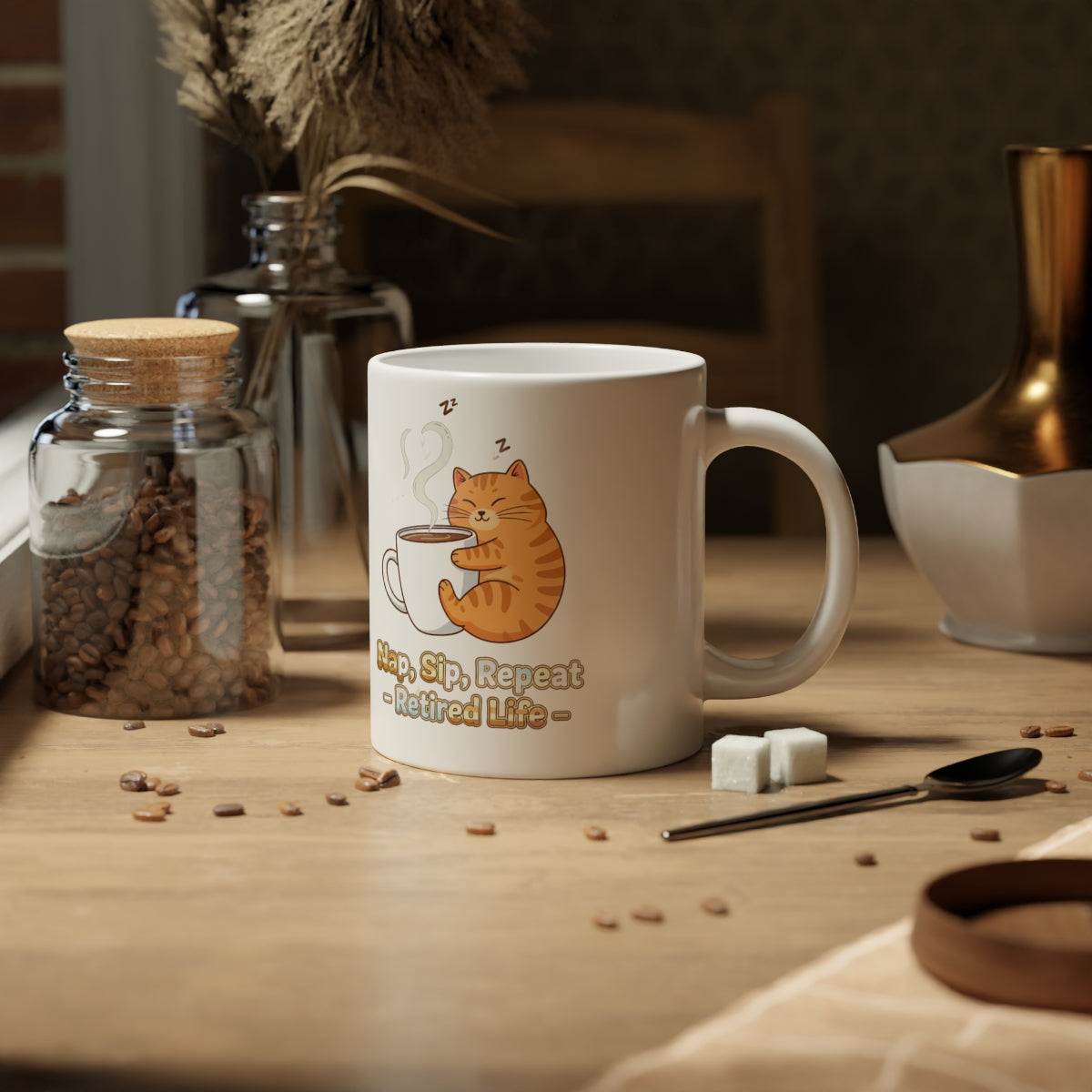 Nap Sip Repeat Enjoy Retired Life Cute Mug
