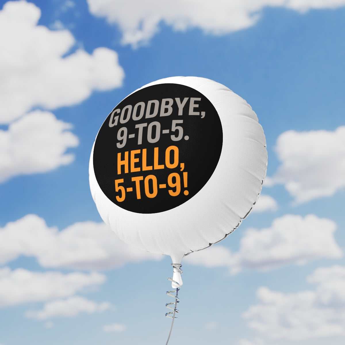 Goodbye 9-to-5 Hello 5-to-9 | Retirement Fun | Celebrate Freedom Mylar Ballons 11in or 22in - Retiree Gifts Retirement Party