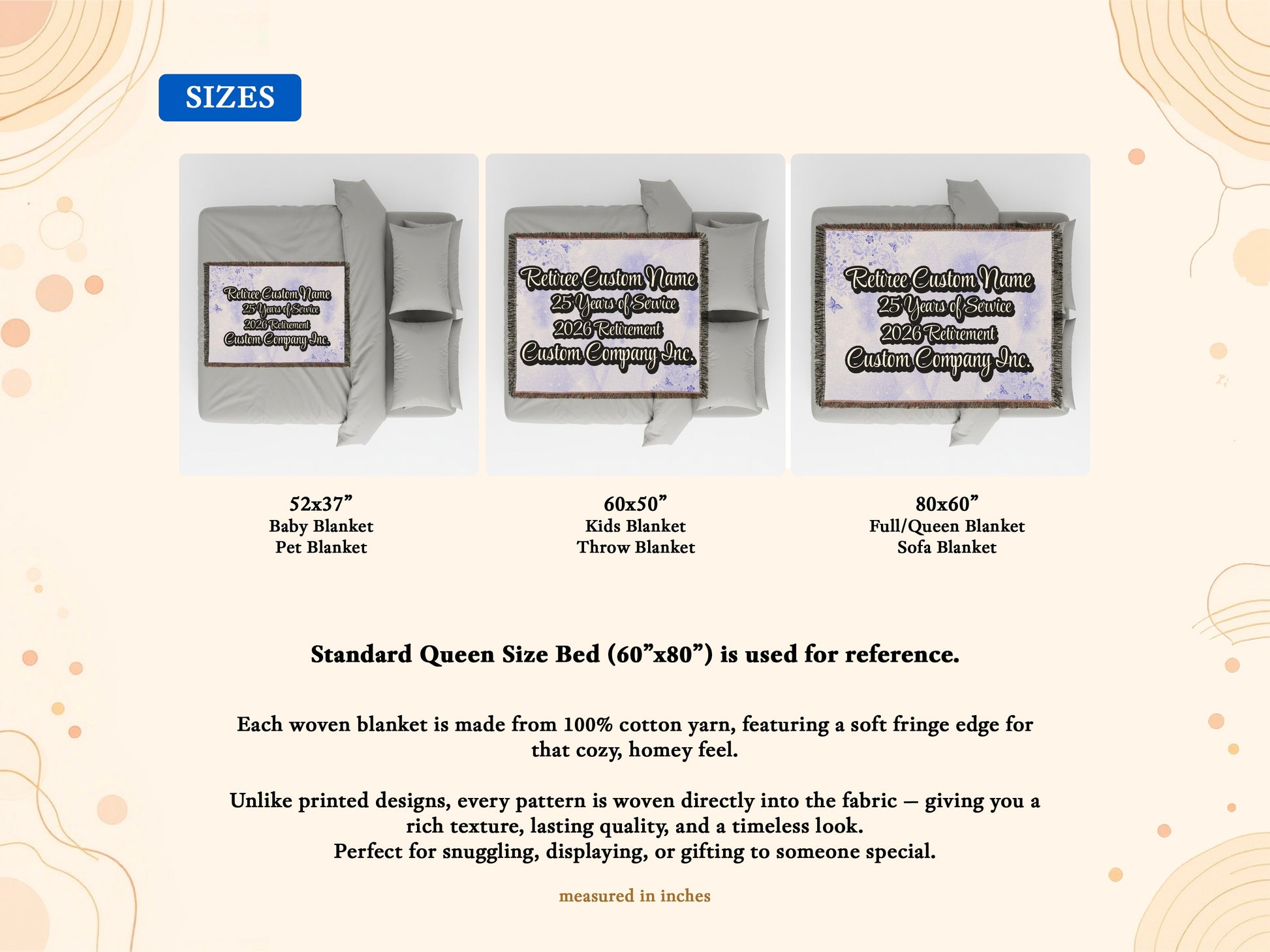 Retire Custom Name 20 Years Service Blanket Throw product