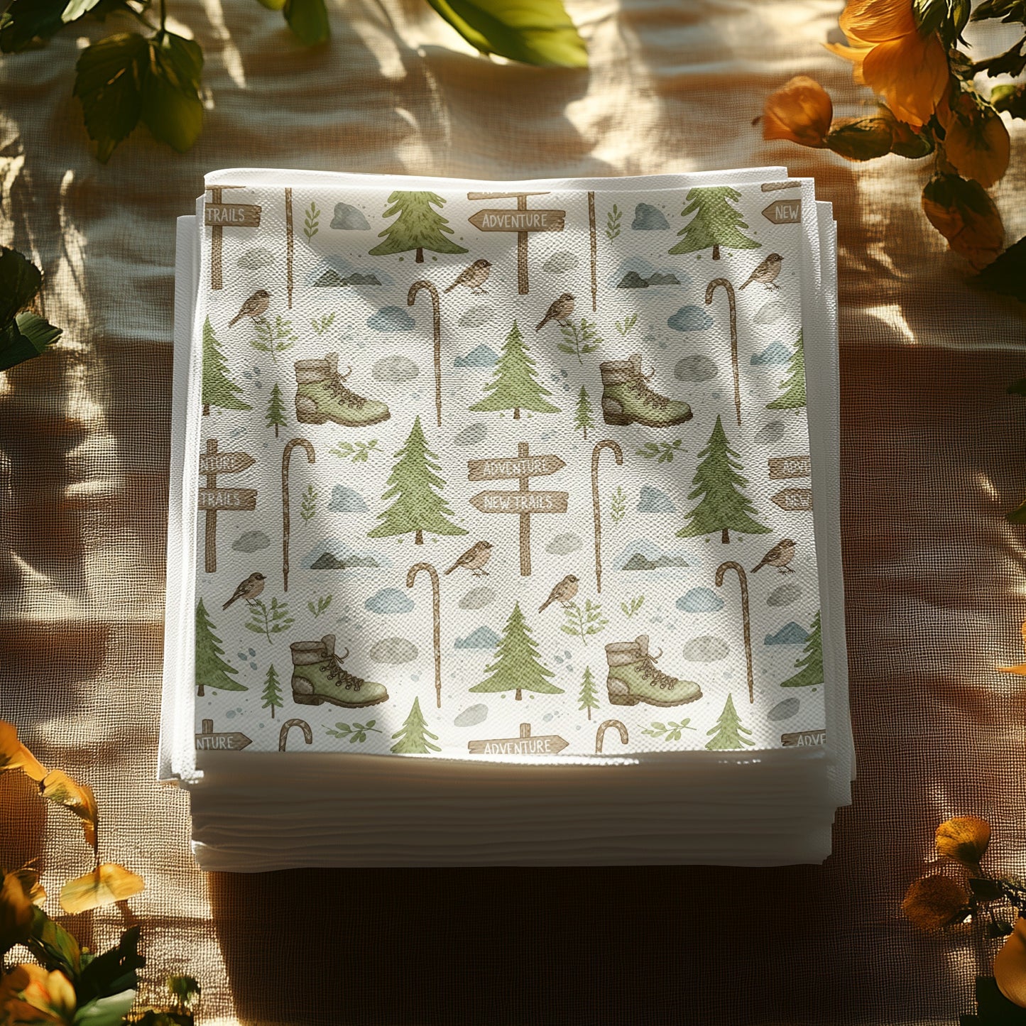Adventure Outdoor Journey Themed Paper Napkins