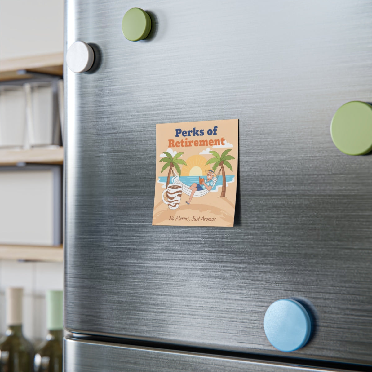 Perks of Retirement Fridge Magnet Decorative Item