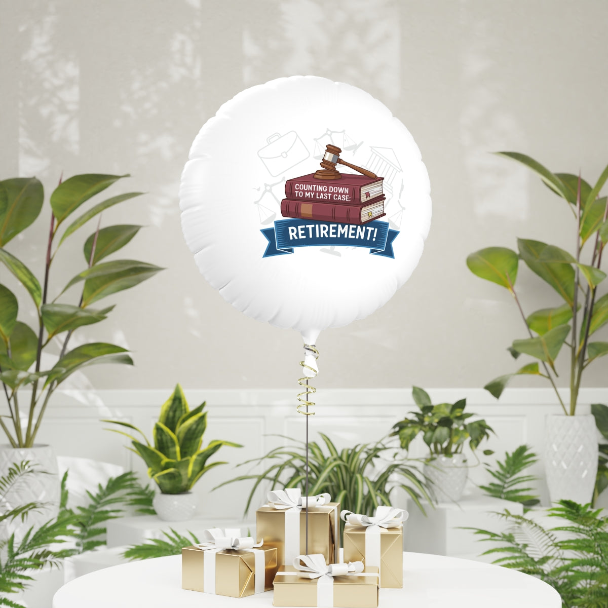 Counting Down Last Case Retirement Law Celebration | Retirement! | Celebrate end of law career 11in or 22in Mylar Ballon - Retiree Gifts Retirement Party