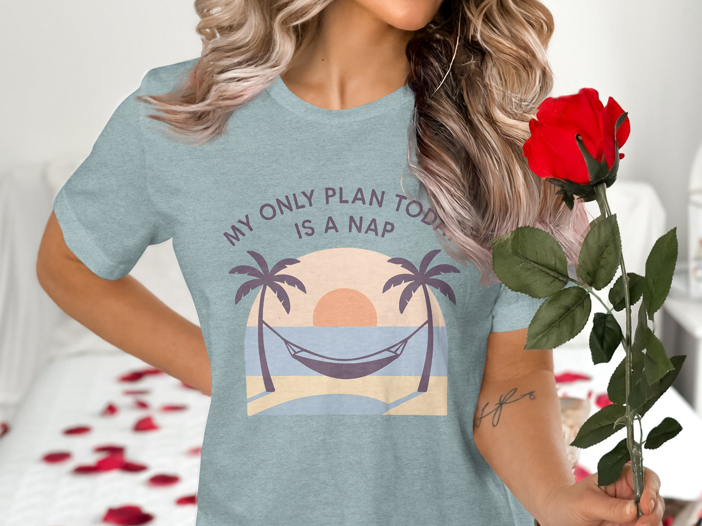 My Only Plan Today Is A Nap | Relaxing Days |Soft Color Bella T-Shirts - Retiree Gifts Retirement Party