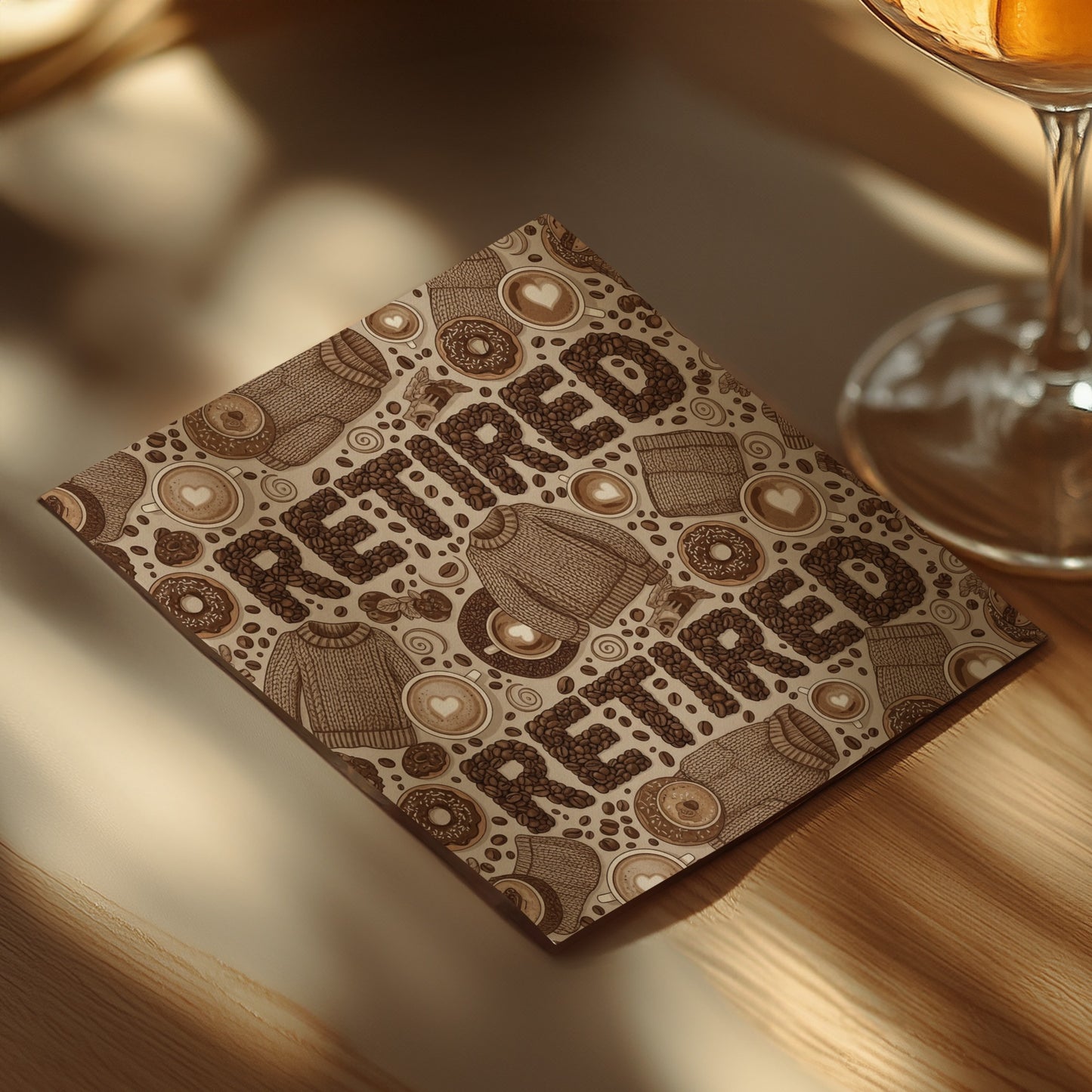 Cozy Retired Themed Patterned Home Decor Item