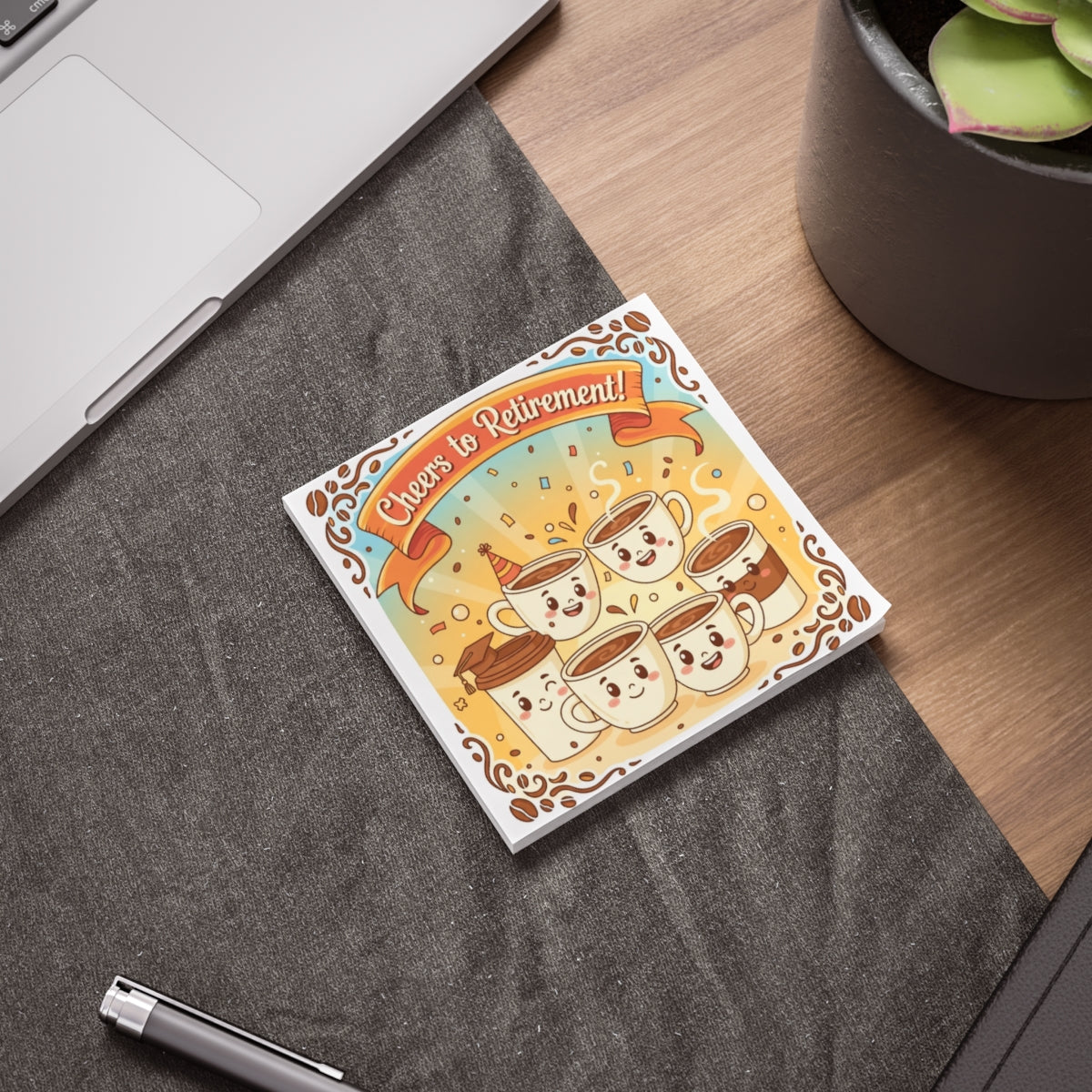 Cheers to Retirement Coffee Mug Sticker Graphic