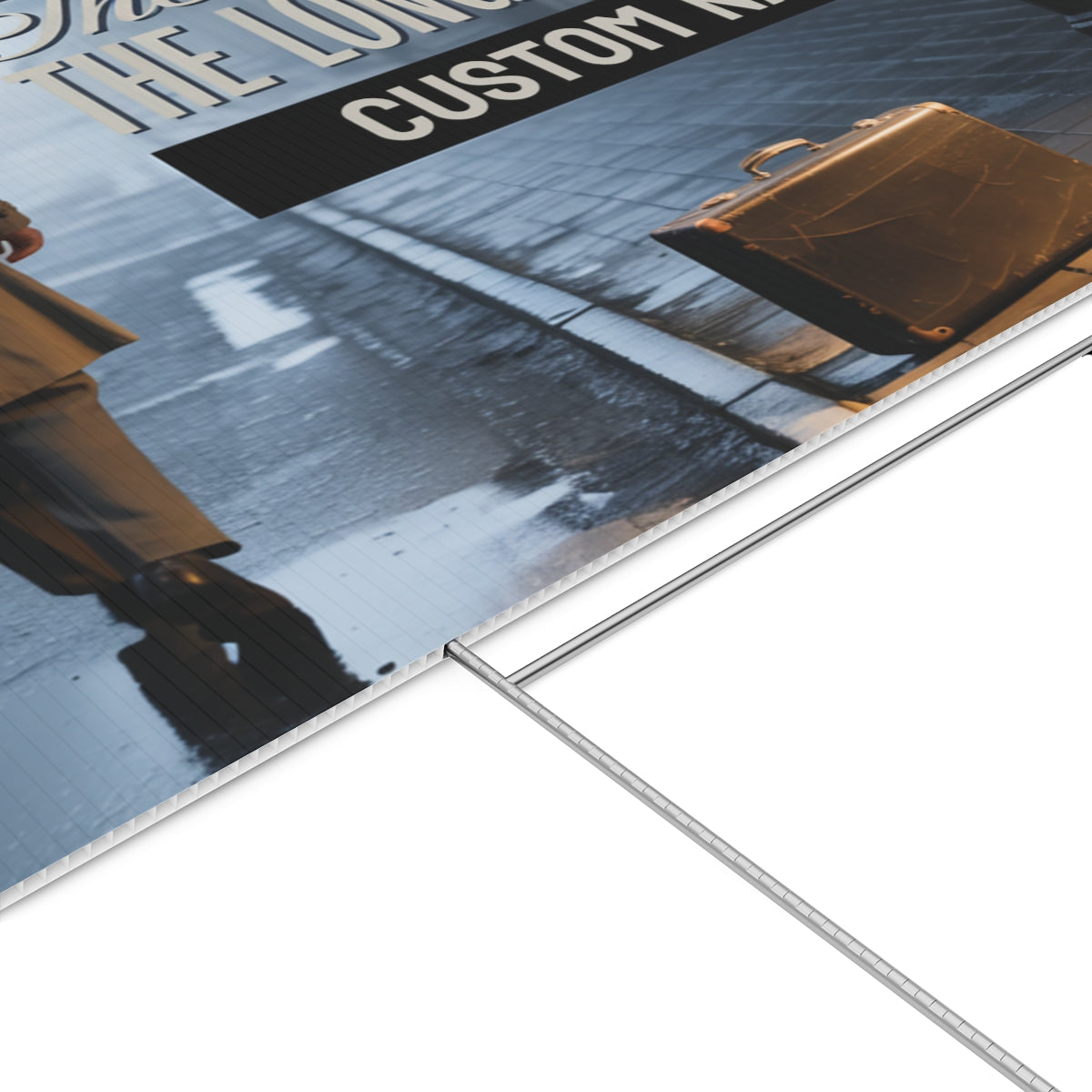 The Long Goodbye Dramatic Scene Graphic Design Vinyl Banner or Yard Sign - Retiree Gifts Retirement Party