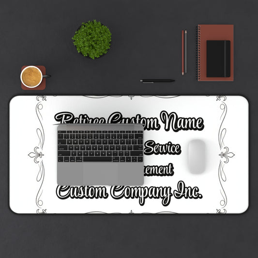 Retirement Service Custom Company Name Desk Mat