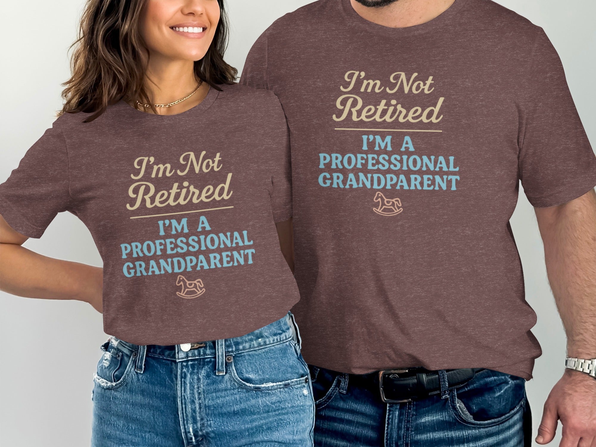 I'm Not Retired I'm A Professional Grandparent | Dark Heaher Color Bella T-Shirts - Retiree Gifts Retirement Party